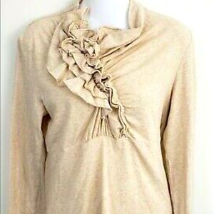 Cabi long sleeved ruffled top